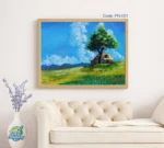 Countryside Cottage Landscape Canvas – Peaceful Nature Wall Art | Art Fantasy BD