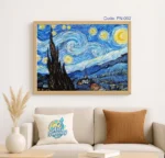 Starry Night Wall Art – Framed Van Gogh Canvas for Home Decor