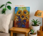 Sunflower Trio Wall Art – Vibrant Floral Canvas for Cozy Home Decor |Art Fantasy BD |