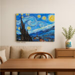 Starry Night Wall Art – Framed Van Gogh Canvas for Home Decor - Image 4