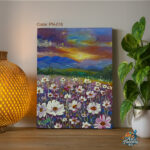 Floral Horizon Landscape – Vibrant Field and Sky Canvas for Home Decor |Art Fantasy BD |
