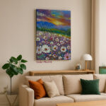 Floral Horizon Landscape – Vibrant Field and Sky Canvas for Home Decor |Art Fantasy BD | - Image 4