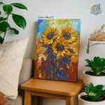 Sunflower Trio Wall Art – Vibrant Floral Canvas for Cozy Home Decor |Art Fantasy BD | - Image 4