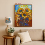 Sunflower Trio Wall Art – Vibrant Floral Canvas for Cozy Home Decor |Art Fantasy BD | - Image 5