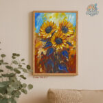 Sunflower Trio Wall Art – Vibrant Floral Canvas for Cozy Home Decor |Art Fantasy BD | - Image 3