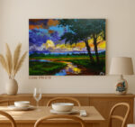 Golden Sunset Over the Fields – Vibrant Floral Wall Art for Modern Home Decor|Art Fantasy BD | - Image 6