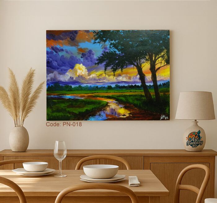 Golden Sunset Over the Fields – Vibrant Floral Wall Art for Modern Home Decor|Art Fantasy BD | - Image 6