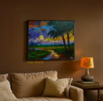 Golden Sunset Over the Fields – Vibrant Floral Wall Art for Modern Home Decor|Art Fantasy BD | - Image 5