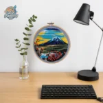 সূর্যের আলোয় পাহাড়ি সকাল | সেলাইয়ে বাঁধা প্রকৃতি | রঙের সুতোয় আঁকা দিগন্ত | Hoopart Art